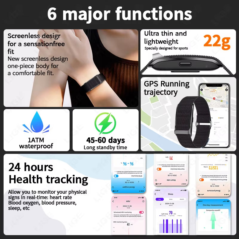 Ultimate Fitness Smart Watch - Heart Rate & Blood Pressure Monitor, Waterproof Sports Band with Advanced Features for Men and Women