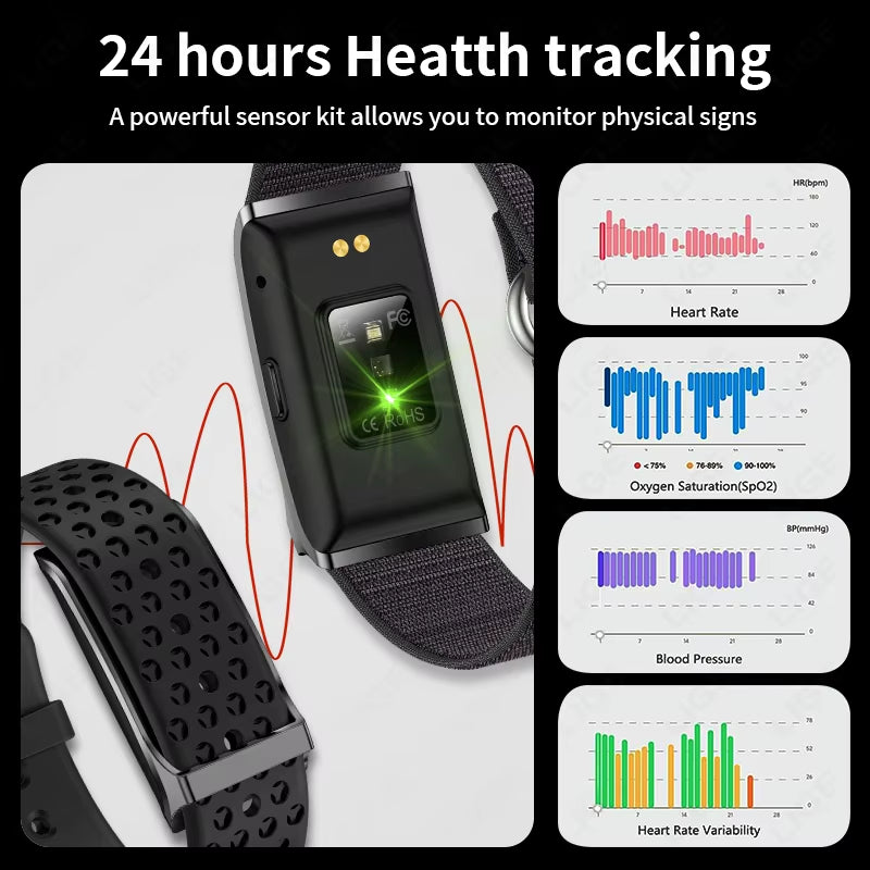 Ultimate Fitness Smart Watch - Heart Rate & Blood Pressure Monitor, Waterproof Sports Band with Advanced Features for Men and Women