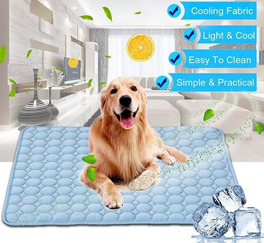 Keep Your Pets Cool This Summer with Our Premium Ice Silk Cooling Pad for Dogs and Cats