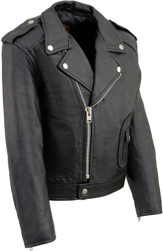 Stylish Black Leather Biker Jacket for Boys - Perfect for Young Trendsetters! 🖤🧥 #Fashion #BikerStyle #KidsFashion