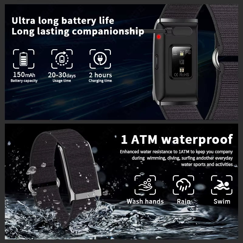 Ultimate Fitness Smart Watch - Heart Rate & Blood Pressure Monitor, Waterproof Sports Band with Advanced Features for Men and Women